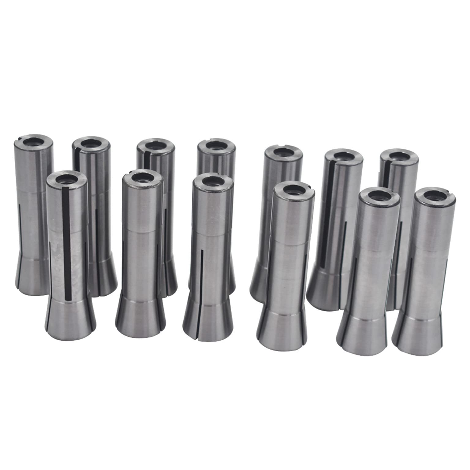 mitoharet 13-Pack Precision R8 Collets Set Mill Collets Set 1/8-7/8In Mill Chuck Holder for Taper Spindle Mill Machine