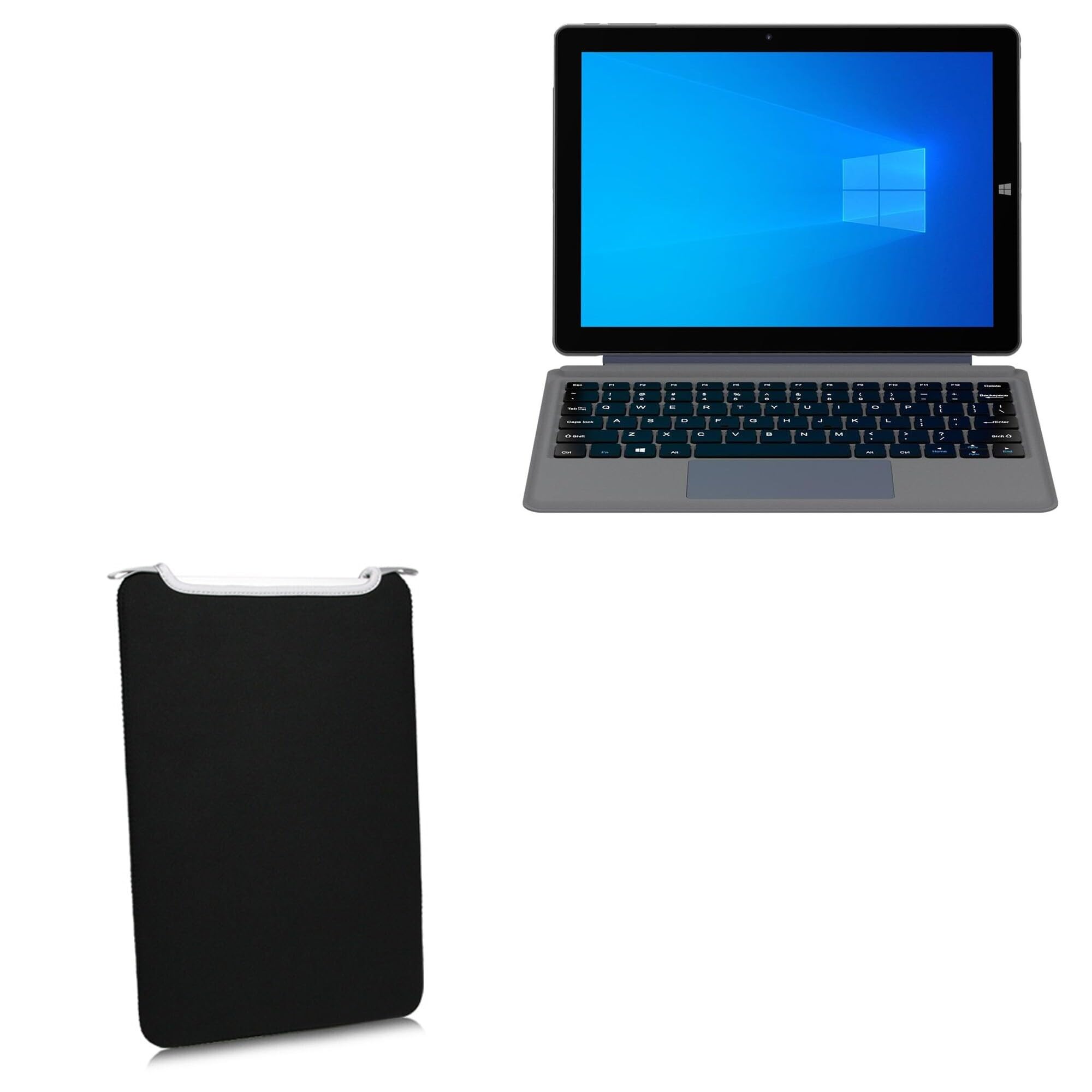 BoxWave Case Compatible with Alldocube iWork 20 Pro - SlipSuit, Soft Slim Neoprene Pouch Protective Case Cover - Jet Black