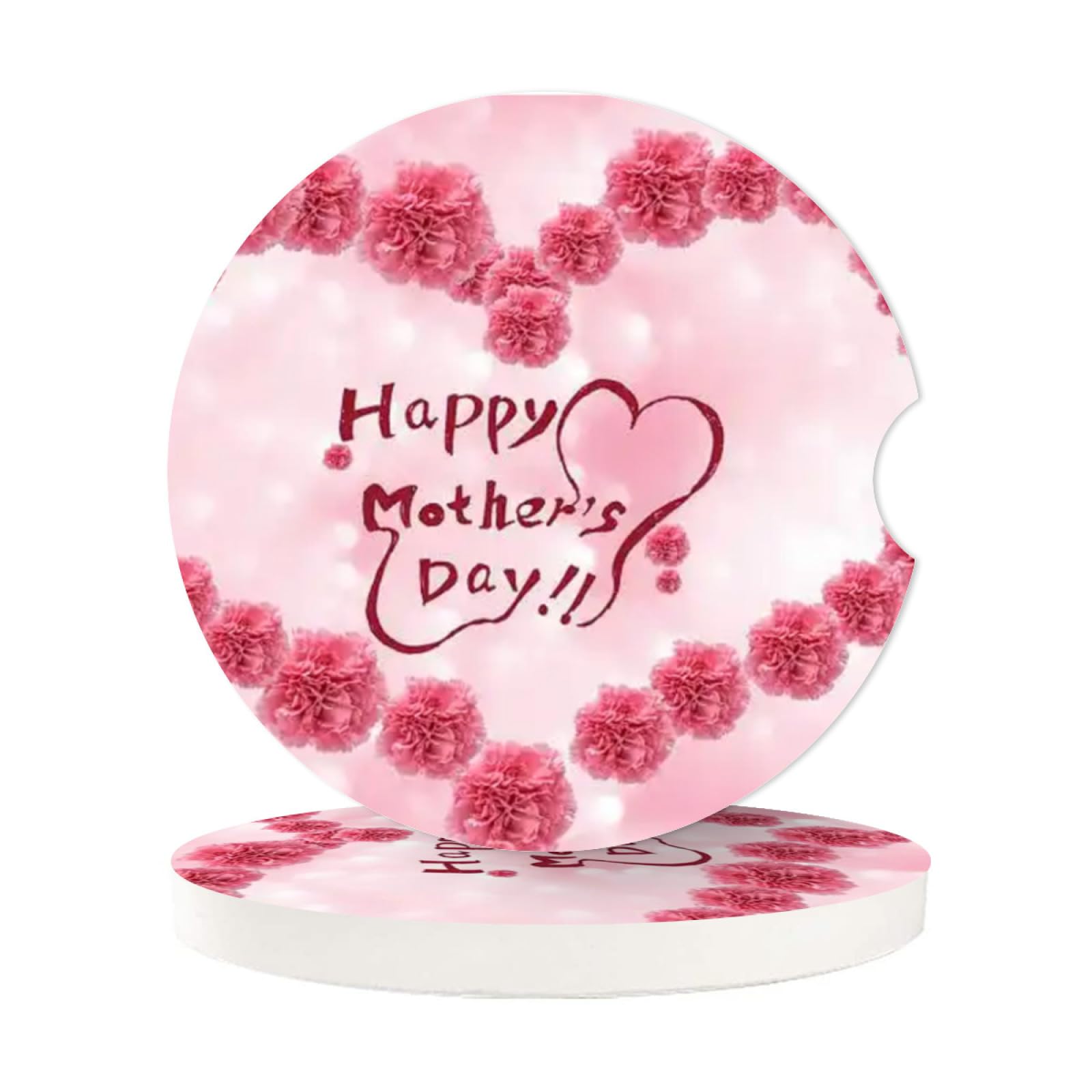 Customize Personalization Car Coasters Blanks with Cork Back 2.75 inch MDF Sublimation Blanks Bulk Products Car Coasters Sublimation Cup Holder Blanks DIY Crafts