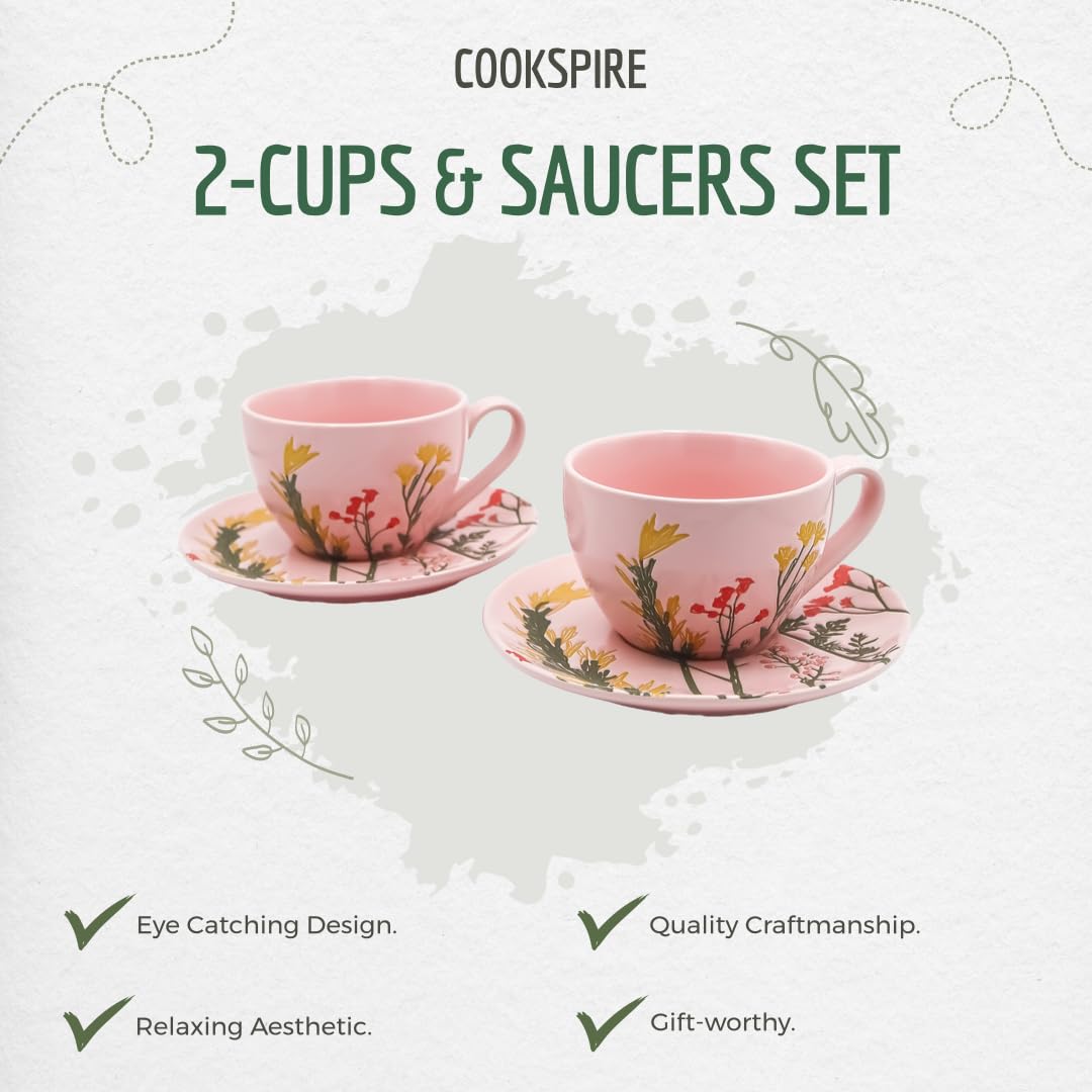 Amazon.com | 2 Piece Durable Porcelain Cup and Saucer (275 ml/ 9.2