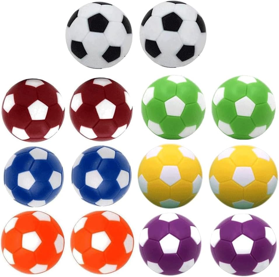 14 Pack Table Soccer Foosballs Replacement Balls, Multicolor 36mm (1.42") Official Tabletop Game Ball, Foosball Accessory Replacements for Home Recreation Room Foosball Table