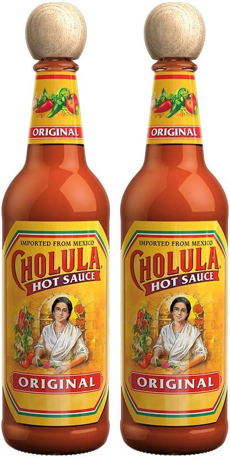 Cholula Original Classic Spicy Hot Sauce Condiment Topping, 12 oz - 2 Count