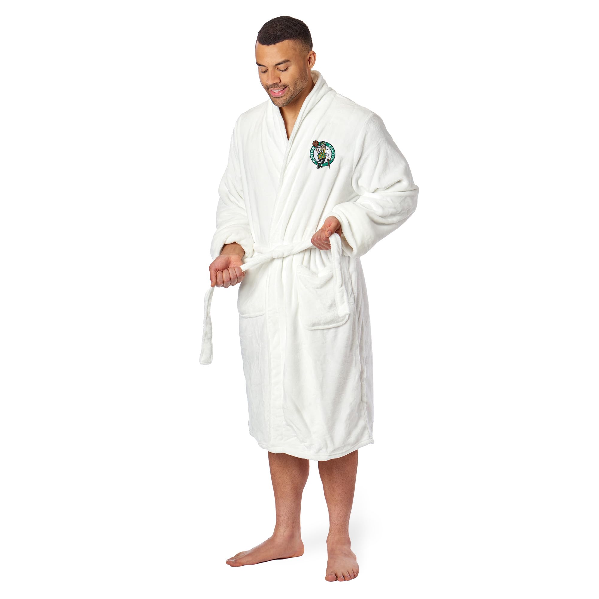 Northwest NBA Bademantel für Erwachsene, Unisex, seidig, offizielles Lizenzprodukt, Loungewear, weiches Plüsch-Polyester