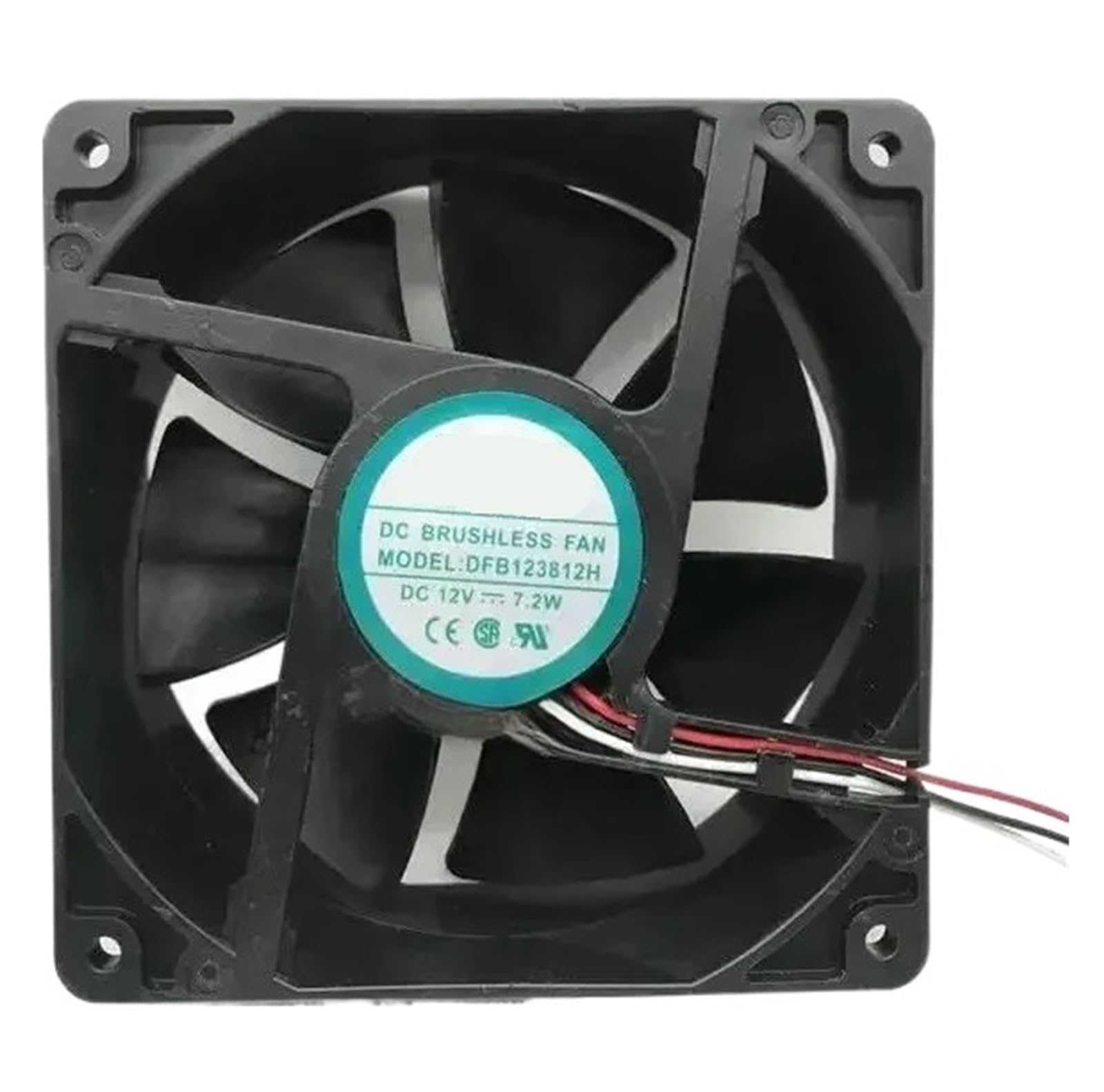 PEQYUACTE DFB123812H DC 12V 7.2W 120X120X38Mm 2-Wire Cooling Fan(2-Wire)