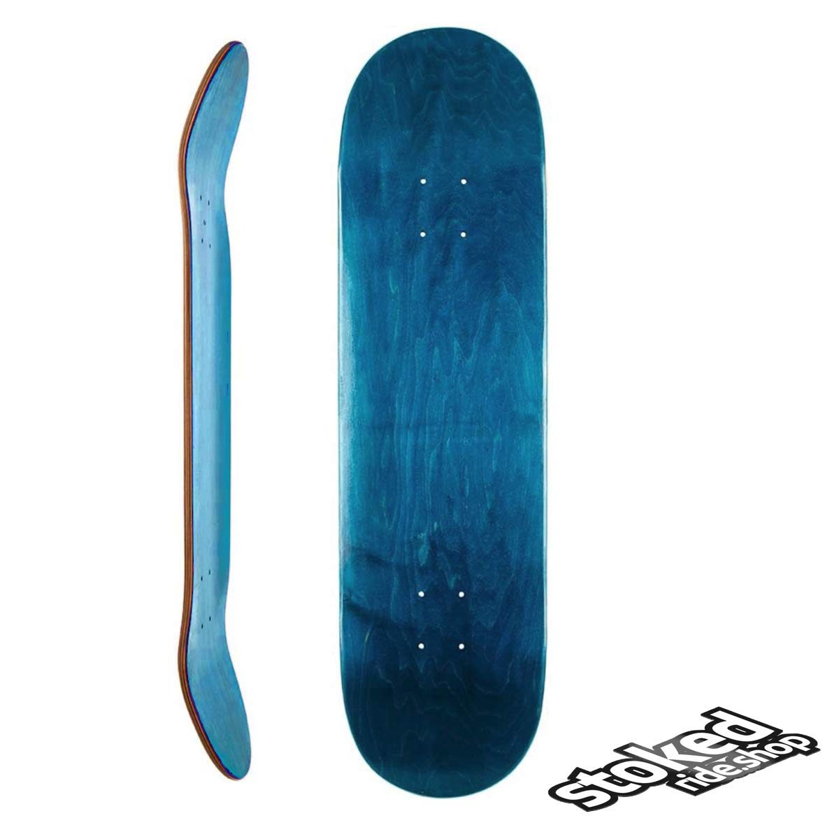 Stoked Ride Shop Blank Skateboard Deck & Completes | 7.75" or 8.0" | Various Colours & Stains