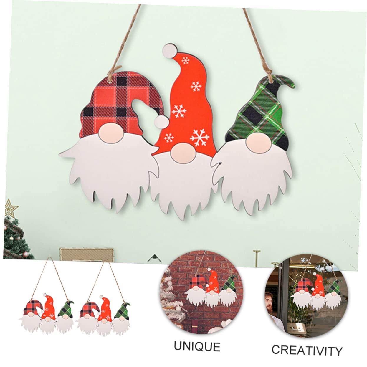 MAGICLULU 7 Sätze Hausnummer Festival Tür Außenschild Willkommen Zuhause Banner Weihnachtsschmuck Baumbanner Weihnachts Hängegirlanden Glocken Weihnachtsgläser 2 Stück * 7