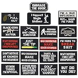 20 Pieces Tactical Embroidery Patch Funny Military Patch Full Embroidered Appliques Sew on Iron on for Patches Caps Bags Vests Military Uniforms Clothes Jackets Backpacks Jeans Pants