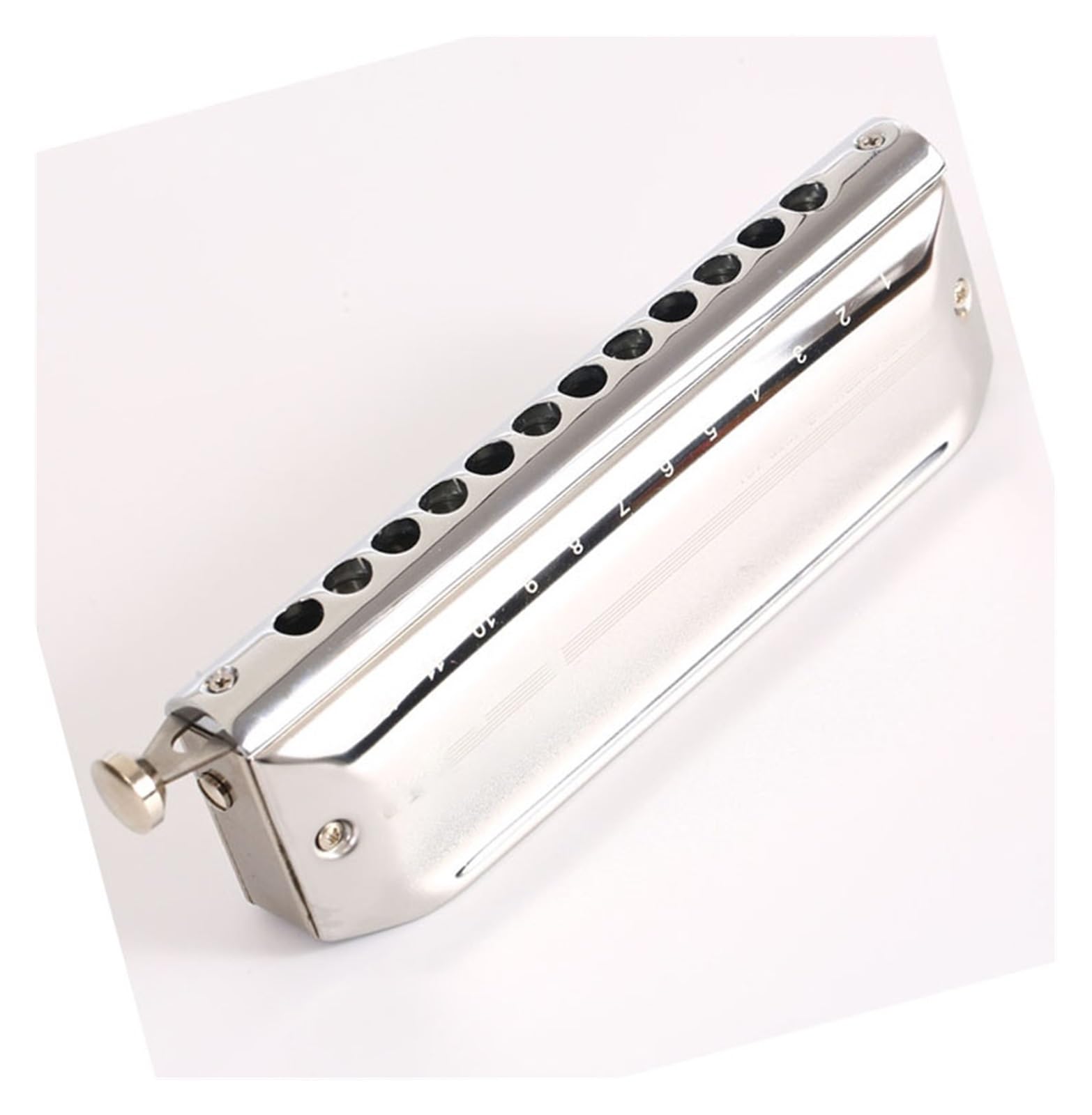Armonica Blues Armonica a bocca cromatica a 12 fori | Armonica cromatica a 12 fori con griglia in titanio, prestazioni professionali, principianti e adulti