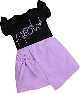 4YOU Dresses Beautiful Black and Lavender Color Crepe Fabric Dress for Girls Price In India