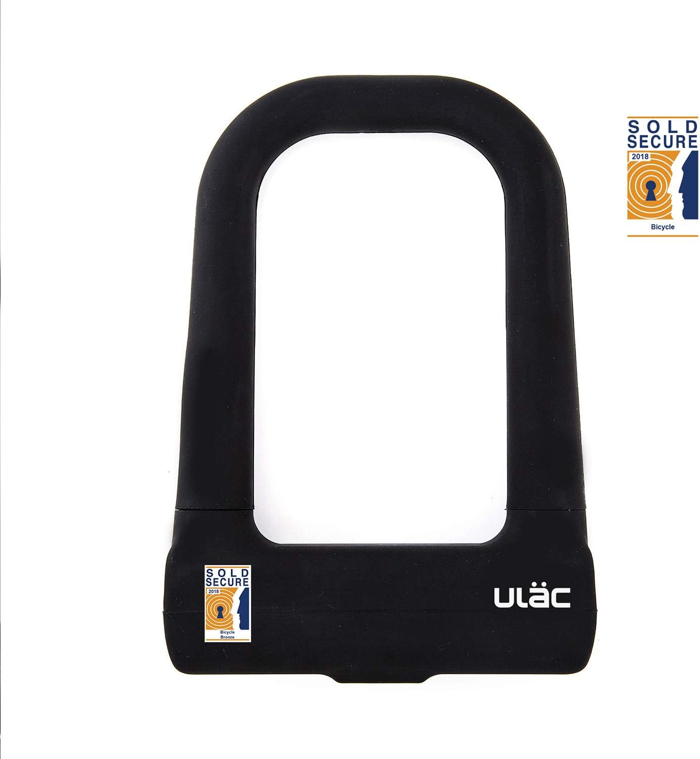 ULAC Stockholm Heavy Duty Anti-Theft Steel U-Lock, Sold Secure UK Bronze accredited (Black)