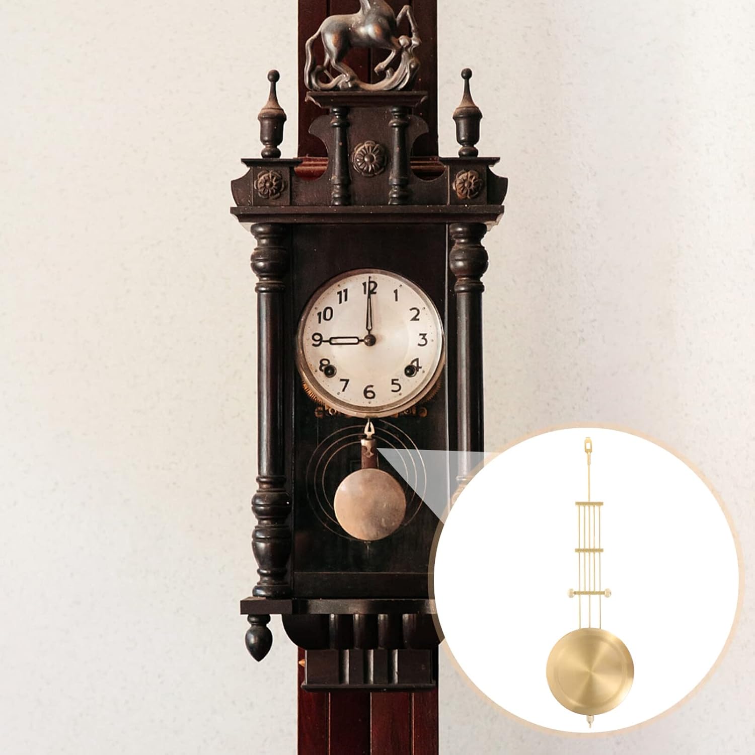 Happyyami Metal Pendulum Parts Wall Clock Pendulum Replacement 30cm Metal Clock Movement DIY Wall Mechanism Repair Parts Quartz Clock Accessories Clock Movement