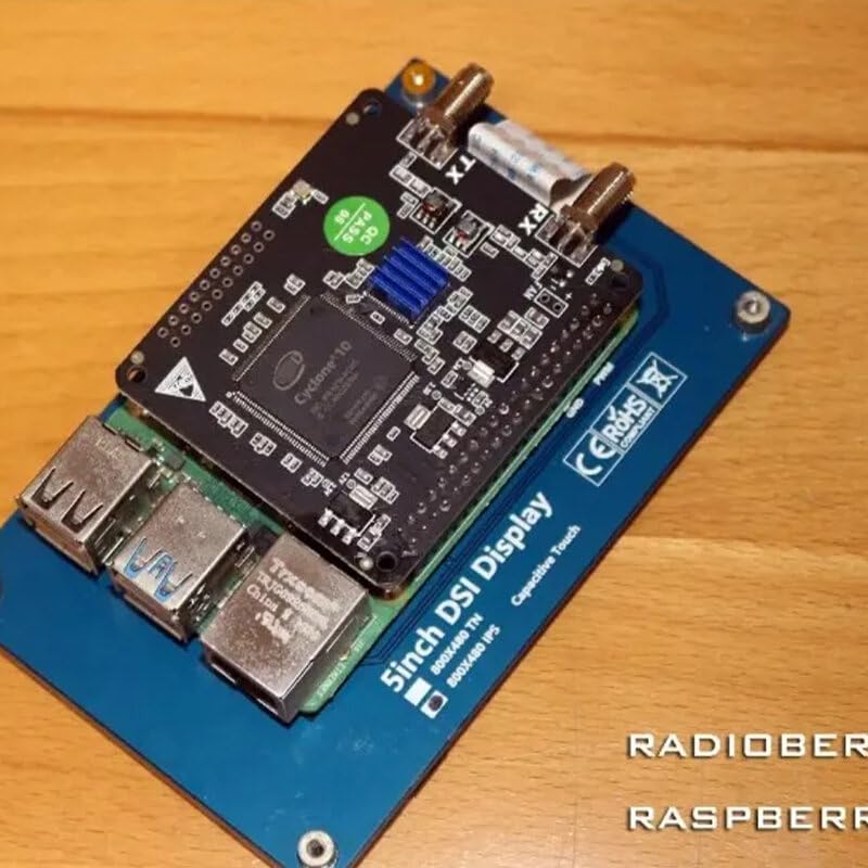 VIDOO Módulo AD9866 Radio Definida por Software V2.0 para Raspberry PI4B RPI4B Radio Berry-Módulo Placa + Raspberry Pi + Pantalla Pantalla