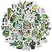 PMSMT 50pcs lustige Blattpflanze Meme Aufkleber für Kühlschrank Gitarre tragbares Motorrad Gepäck Skateboard Graffiti Briefpapier Aufkleber