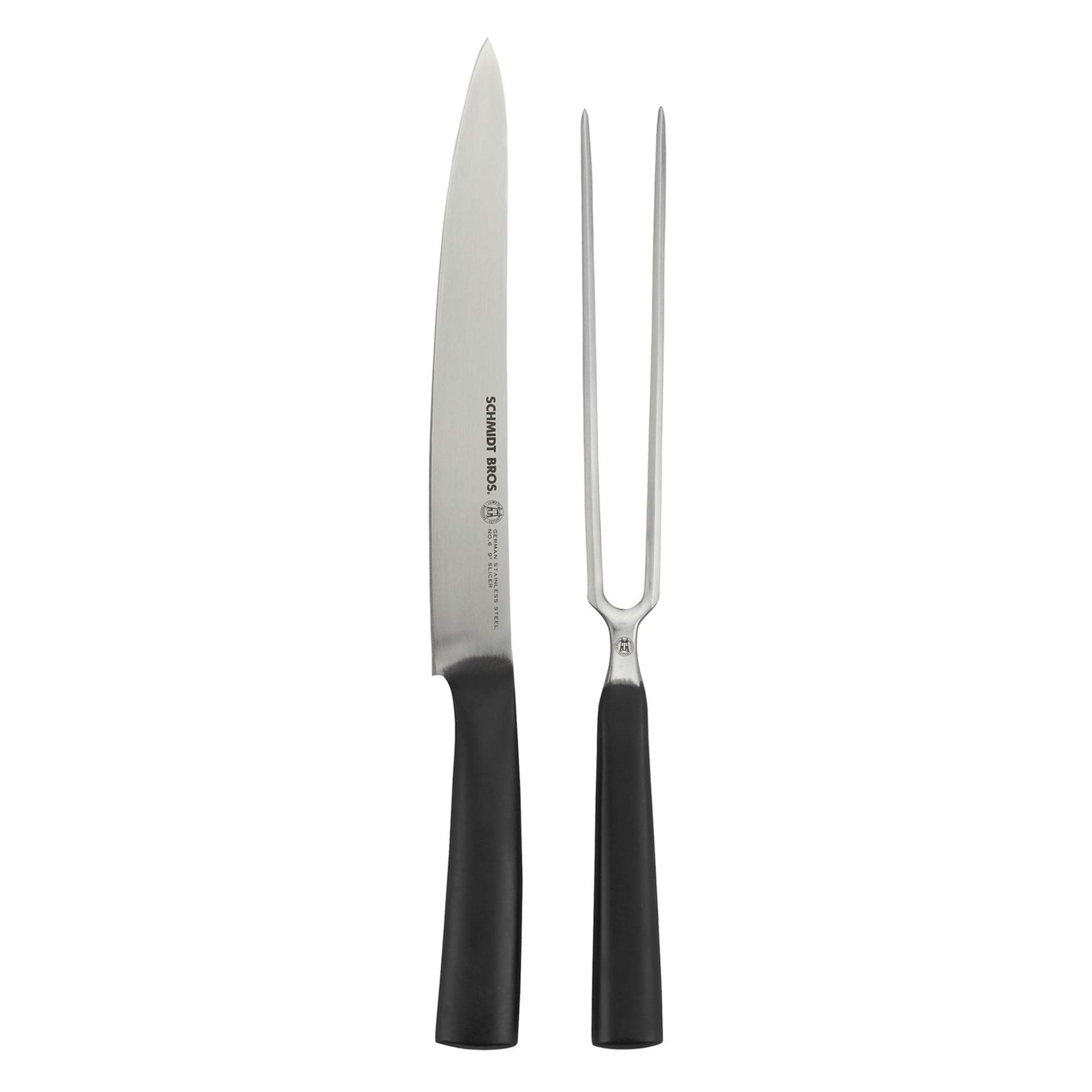 Schmidt Bros. Brothers - Carbon 6, 2-Piece Carving Set with Display Box, 8.5" Carving Knife