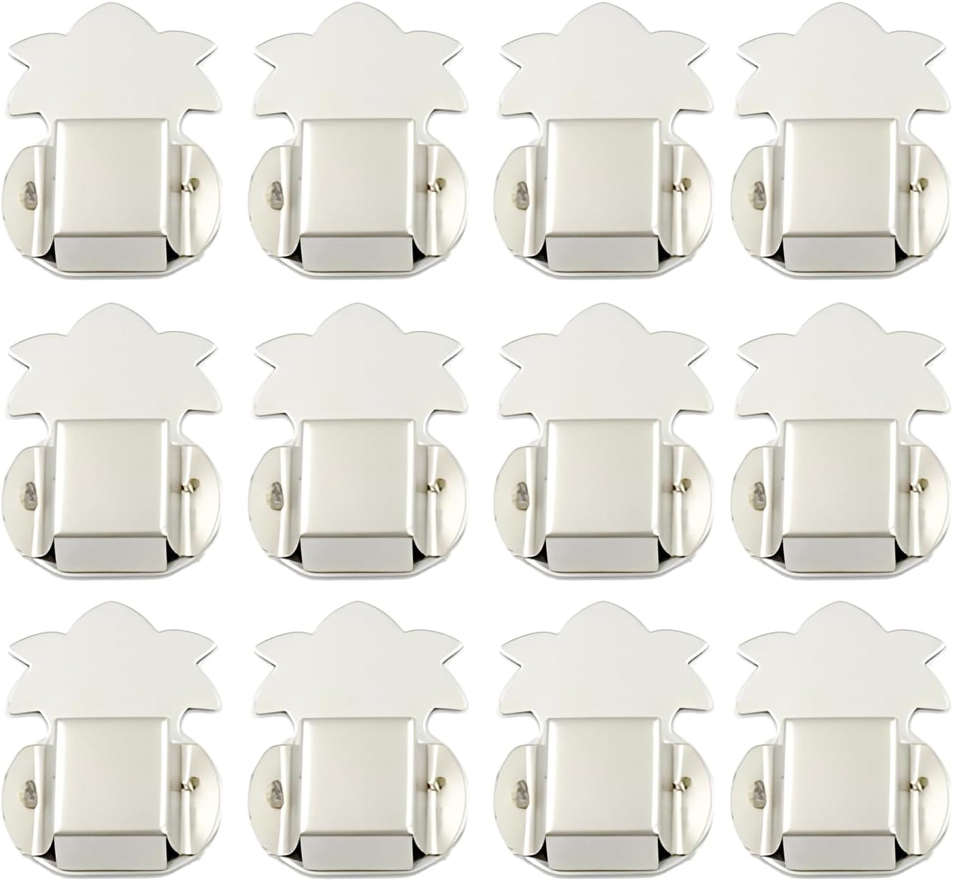 Oblivion 12 Pcs Stainless Steel Agarbatti Stand | Wall Mounted Stand Self Adhesive Wall Incense Stick Holder for Home & Pooja Room, Temple, Office | Agarbatti Stan Silver Small (2.5 Inches)