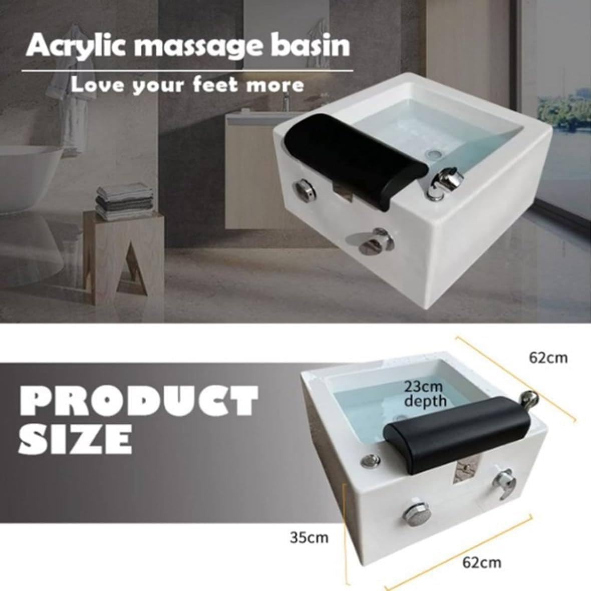 Przenośna wanna spa dla stóp, narzędzie do masażu pedicure z kolorowymi diodami LED, relaksujące doznania w salonie stóp, idealne do użytku domowego, imprez spa i samoopieki