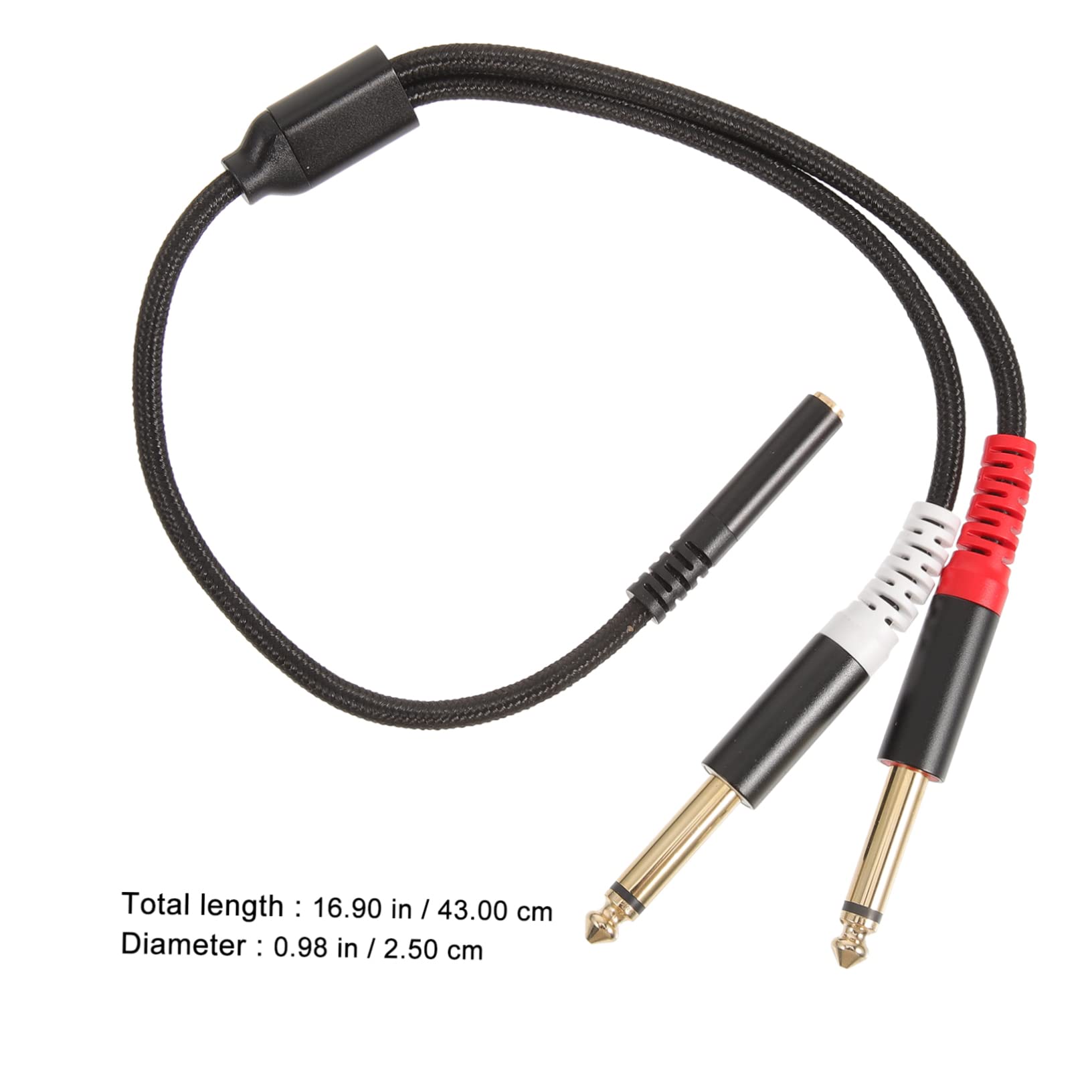 jojofuny 5 Piezas Cable Adaptador De Sonido Adaptador De 3,5 a 1/4 Cable Divisor para Auriculares Cable Estéreo Cable Audio 1/4 Tarjetas De Afirmacion Adaptador De 1/8 a El Plastico