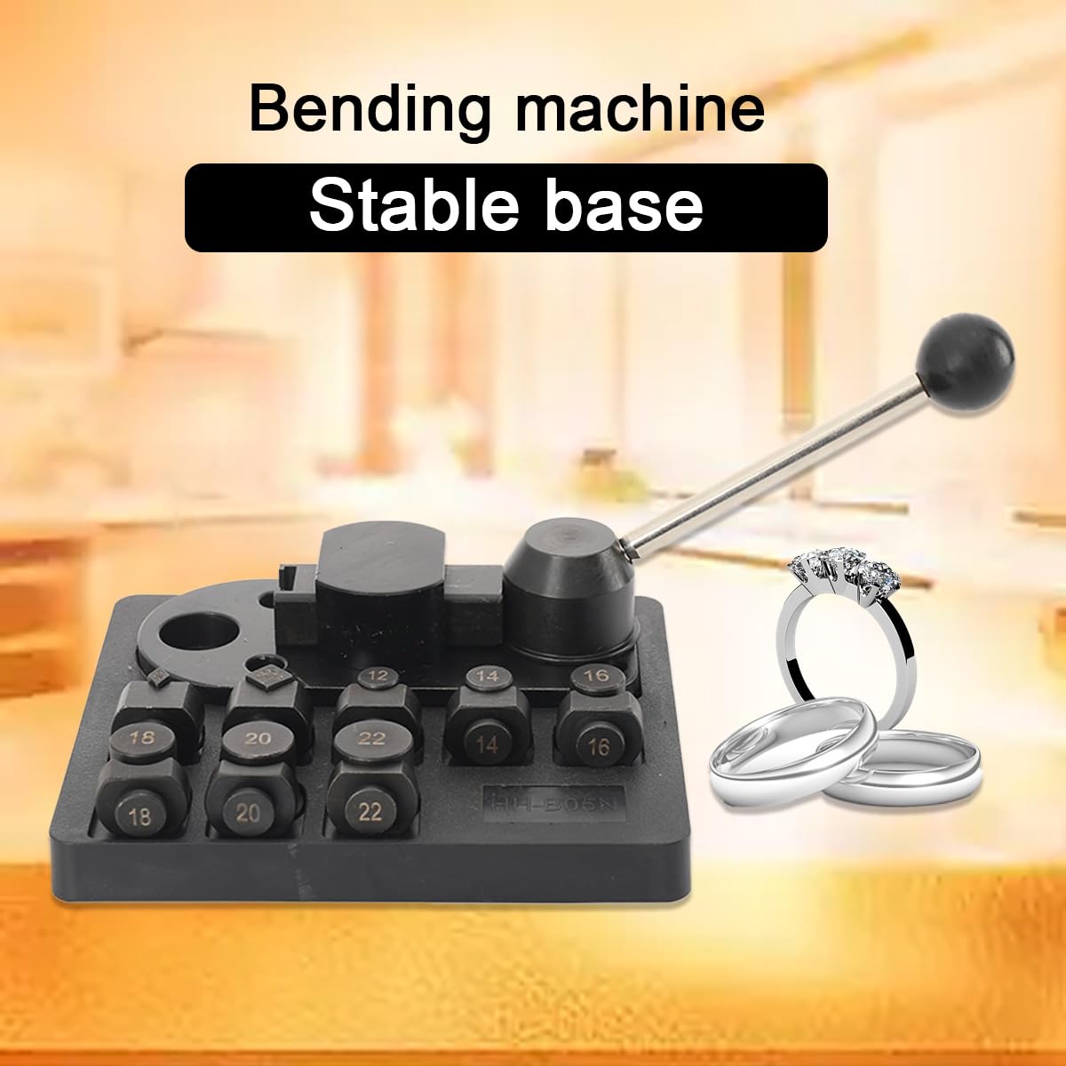 LALABU Ringbiegemaschinen, Ringbiegewerkzeug Schmuck Machen Werkzeuge für 12/14/16/18/20/22mm, Ohrring Ring Biege Maschine für Juweliere Reparatur DIY Ring Maker Tool