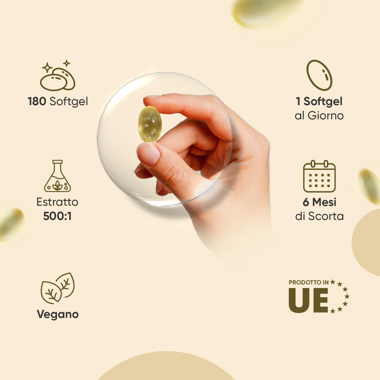 Aglio Capsule Molli Vegane 15000mg, 1 Softgel al Giorno (6 Mesi), Estratto di Aglio Inodore 500:1, Allicina Integratore Ricavato dall’Allium Sativum in 180 Softgel, Deodorizzato, Senza Glutine né OGM