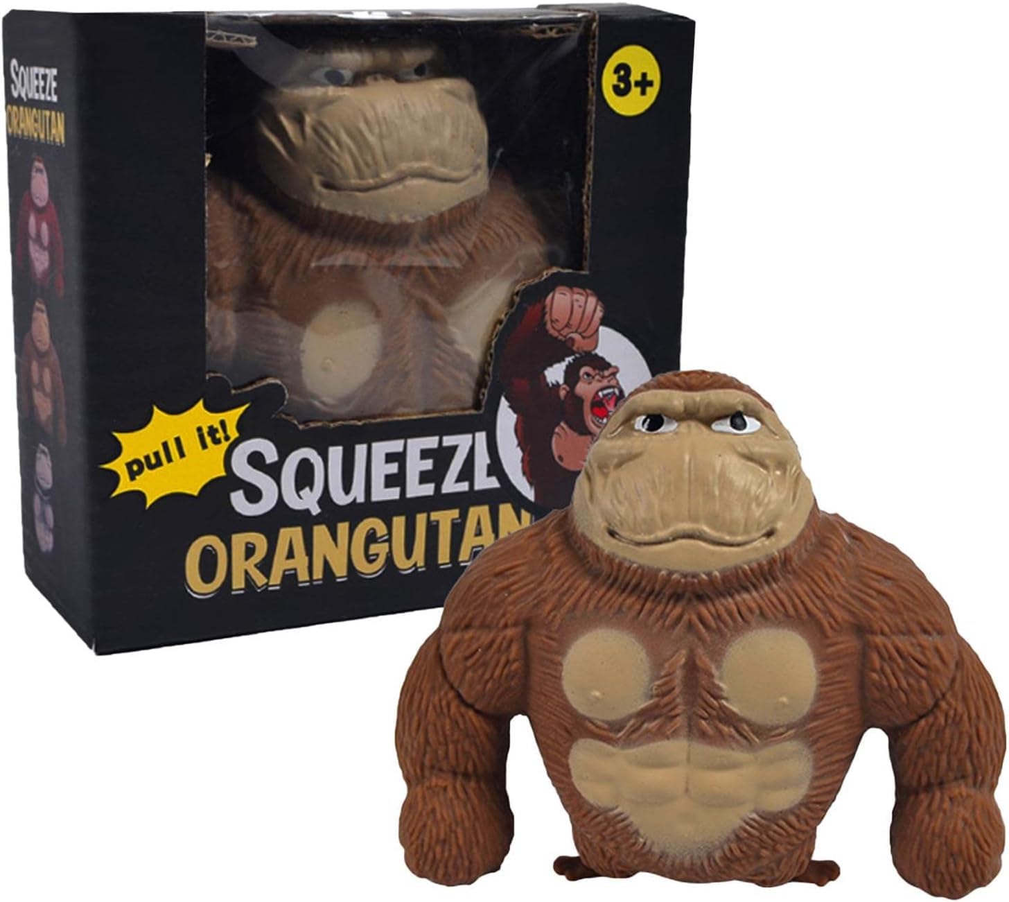 Squeeze Orangutan Toy | Funny Monkey Toys Adults,Stretch And Squeeze To Relieve Pressure At