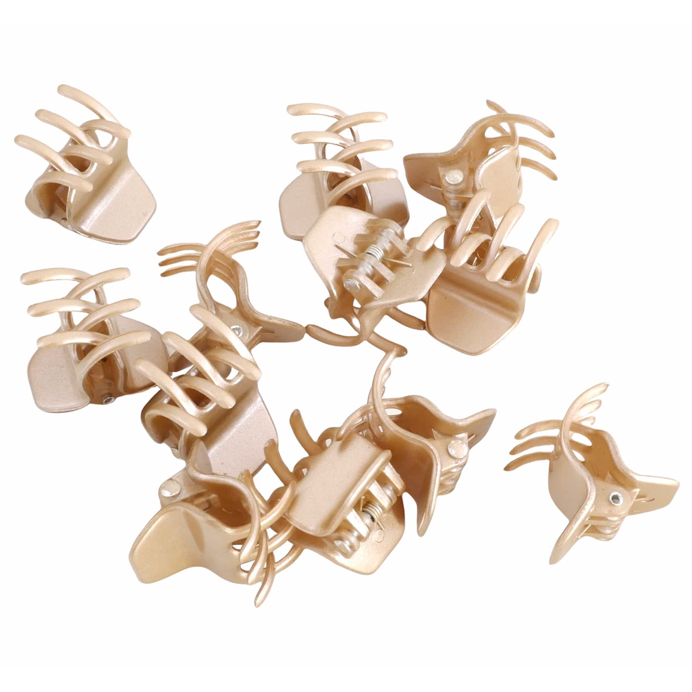 HAARallerliebst Hair Clips for Blonde Hair (Pack of 12) Gold Shimmer 2 cm Including Box for Storage (Box Colour: White) - Image 3