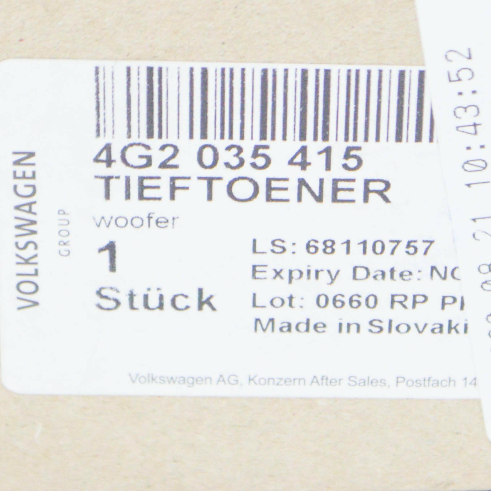 Passend für Audi A6 C7 Vordertür Basslautsprecher 4G2035415 Original