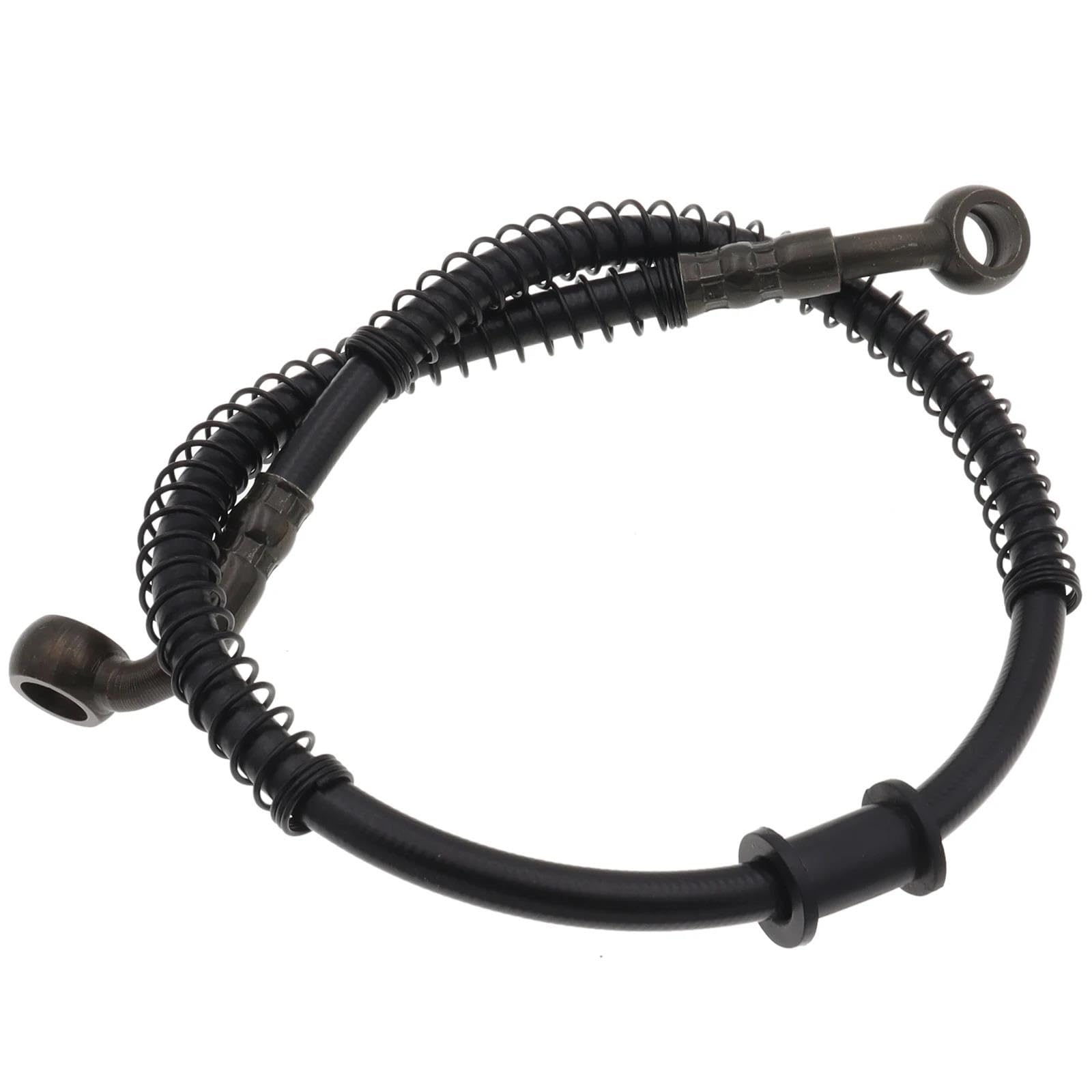 Hydraulic Brake Hose Motorcycle ATV Dirt Pit Bike Steel Cable Hydraulic Banjo Pipe Braided Brake Hose Line 420mm/520mm M10(520mm)
