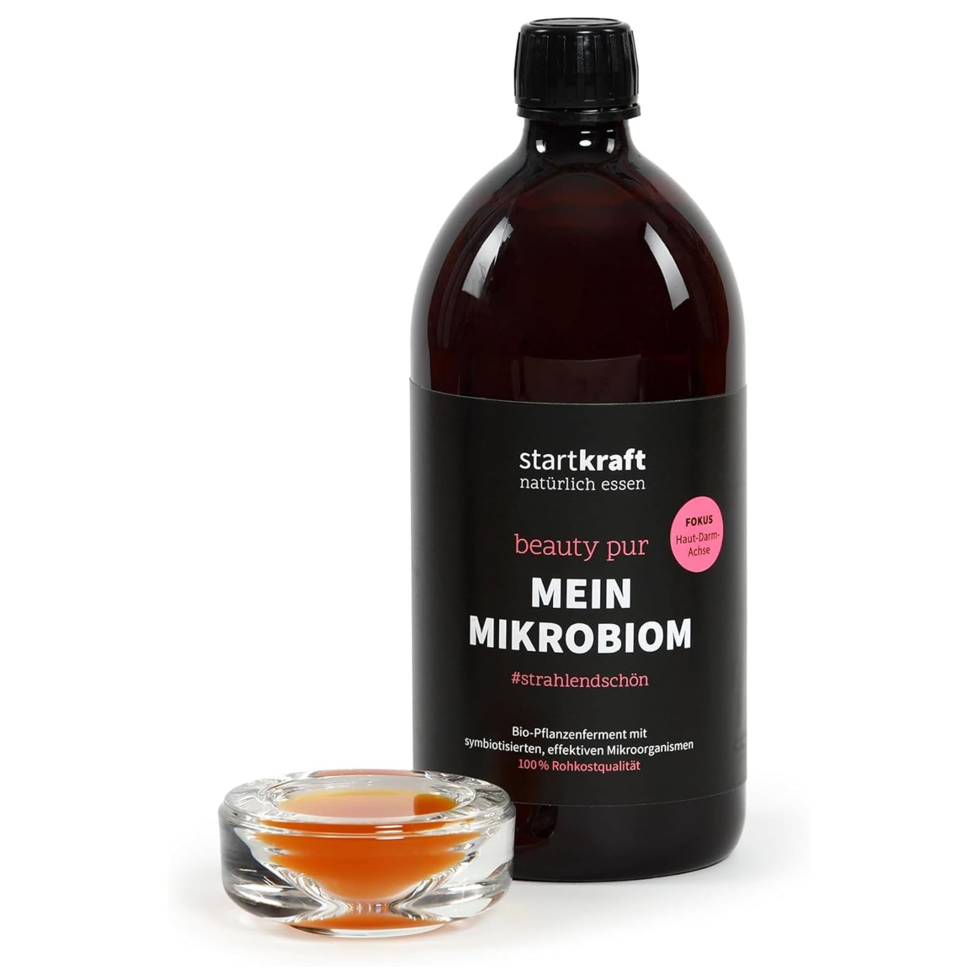 Mikrobiom Beauty Pur 1 Liter, Effektive Mikroorganismen, Pflanzenferment, Nahrungsergänzungsmittel mit 31 Bakterienstämmen, vegan, glutenfrei