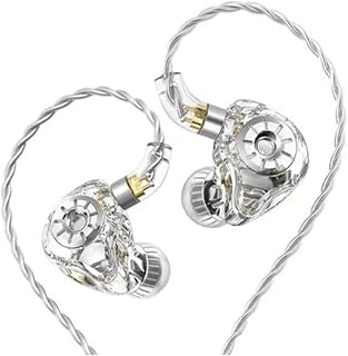 TRN ST1 PRO in-Ear Monitors 1DD + 1BA Hybrid Driver Wired Earphone (Free Spinfits) (Transparent, Non-MIC)