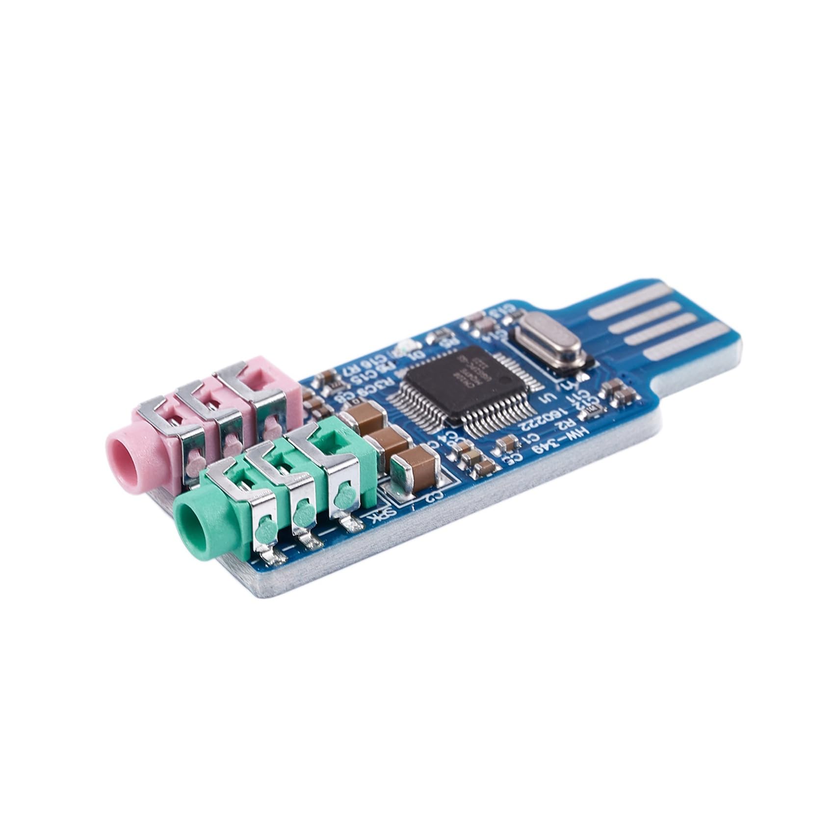 10X Free Driver Carte Son USB cm108 Puce Carte Son USB Bleu