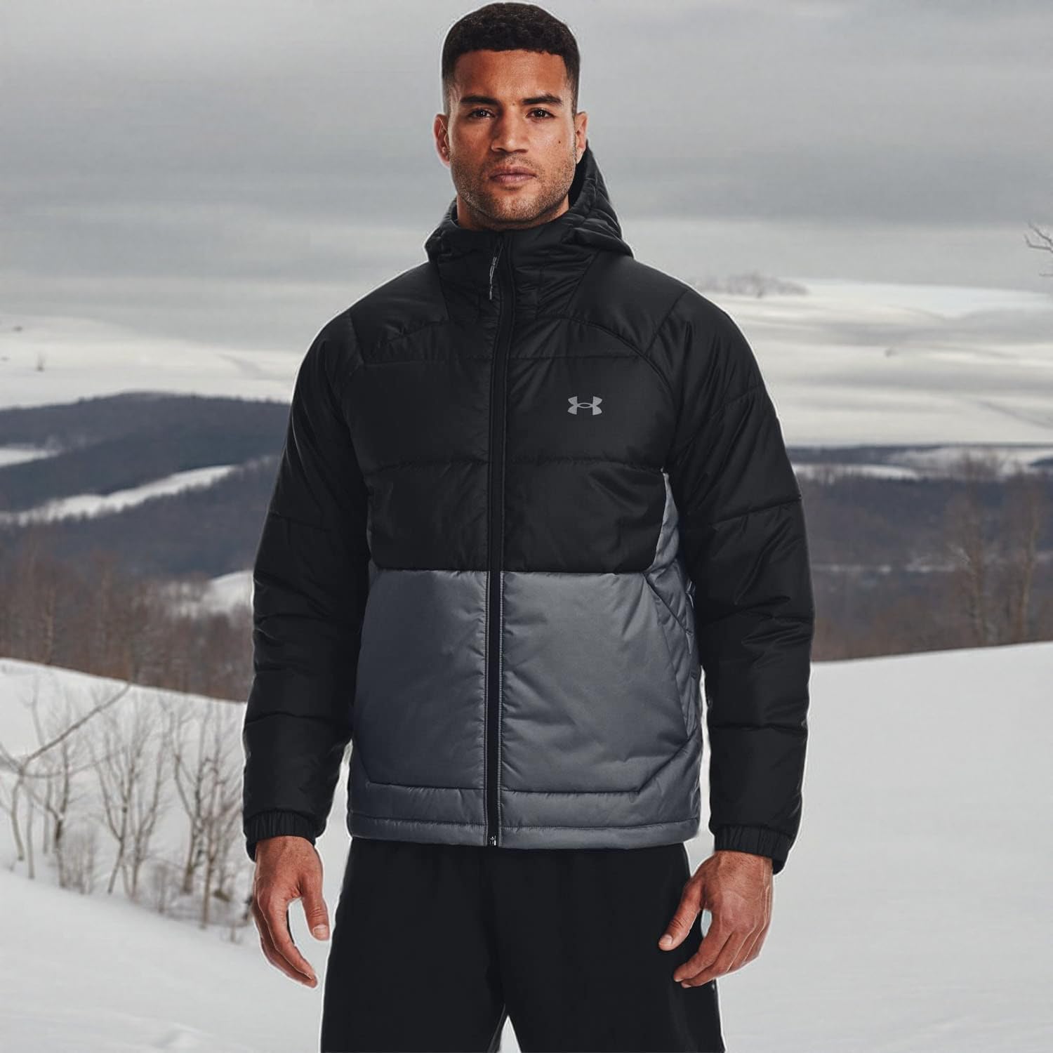 Under Armour - Mens Insulateed Jacket, Color Black/Pitch Gray/Pitch Gray (001), Size: XX-Large - Image 7