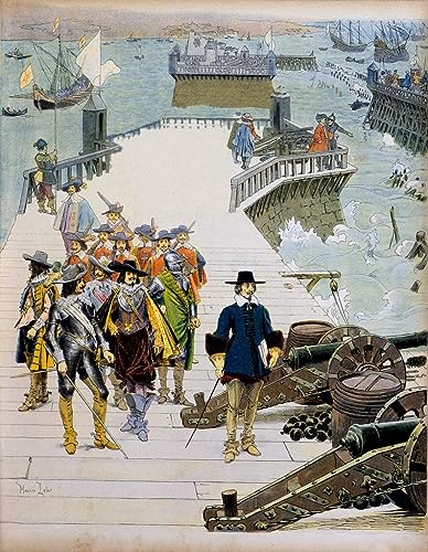 Tableau Histoire de France : poster art mural vintage Maurice Leloir pour chambre 60x90cm