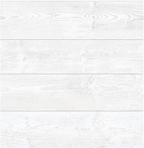 Scott Living Urban Shiplap - Papel tapiz autoadhesivo, color blanco