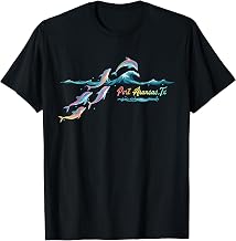 Port Aransas Texas Colorful Dolphin Lover Beach Vacation T-Shirt