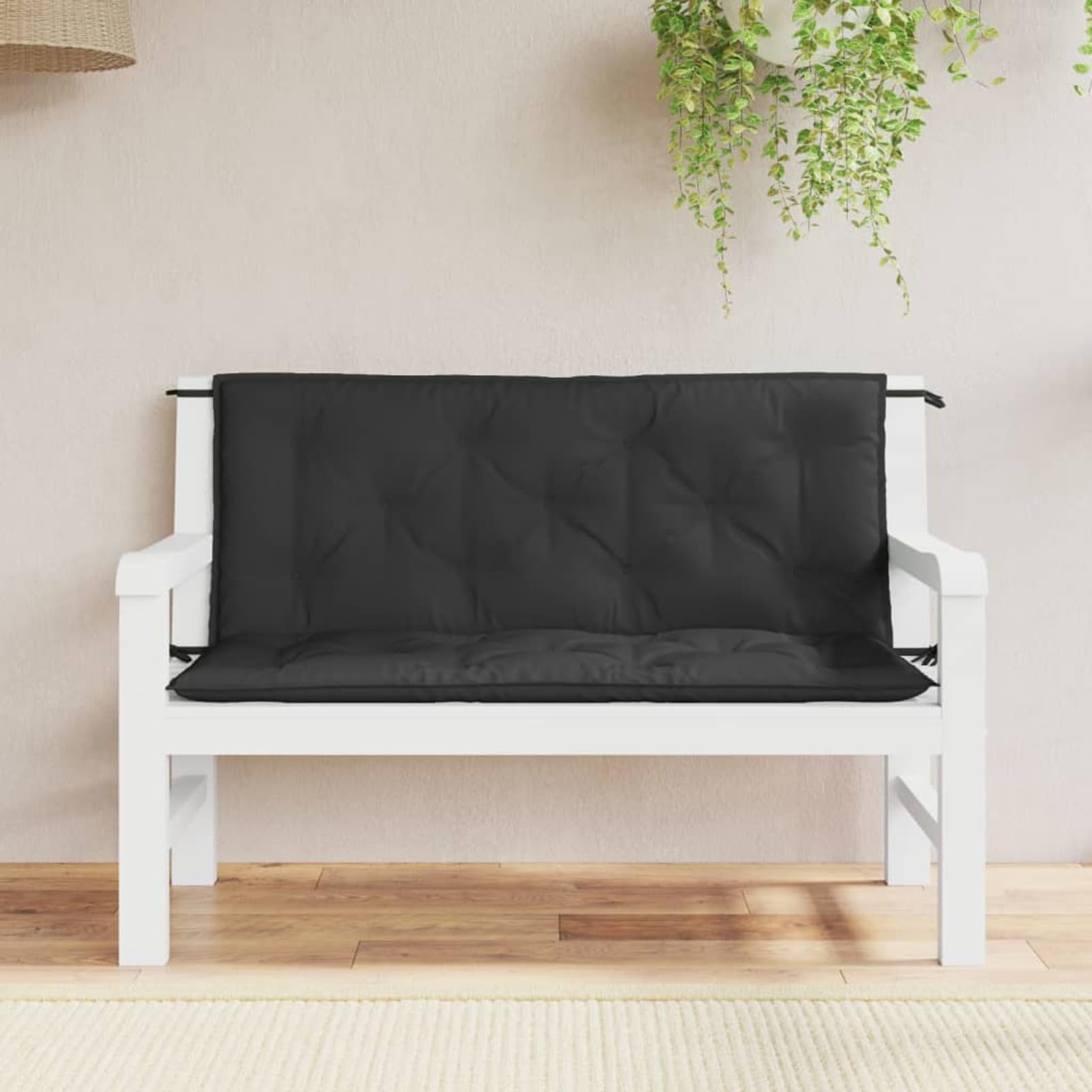 BaraSh Cuscino per Dondolo Nero 120 cm in Tessuto,Cuscino per Dondolo,Cuscino per Dondolo da Giardino,Cuscino per Panche(SPU:315011)