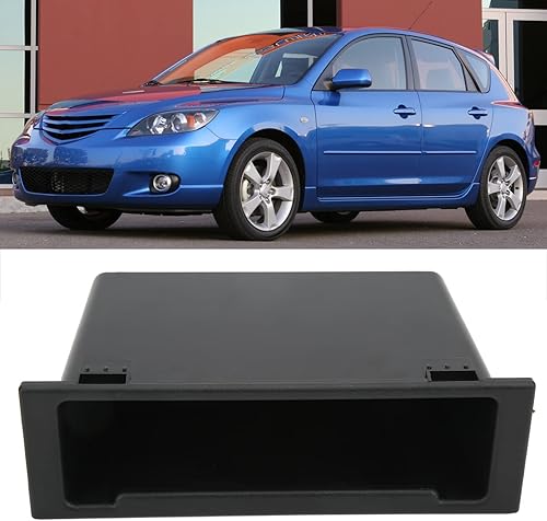 Miniatura 4 de Caja de almacenamiento de radio de audio estéreo para automóvil, organizador de tablero de instrumentos 1DIN, ABS negro, bolsillo de repuesto para