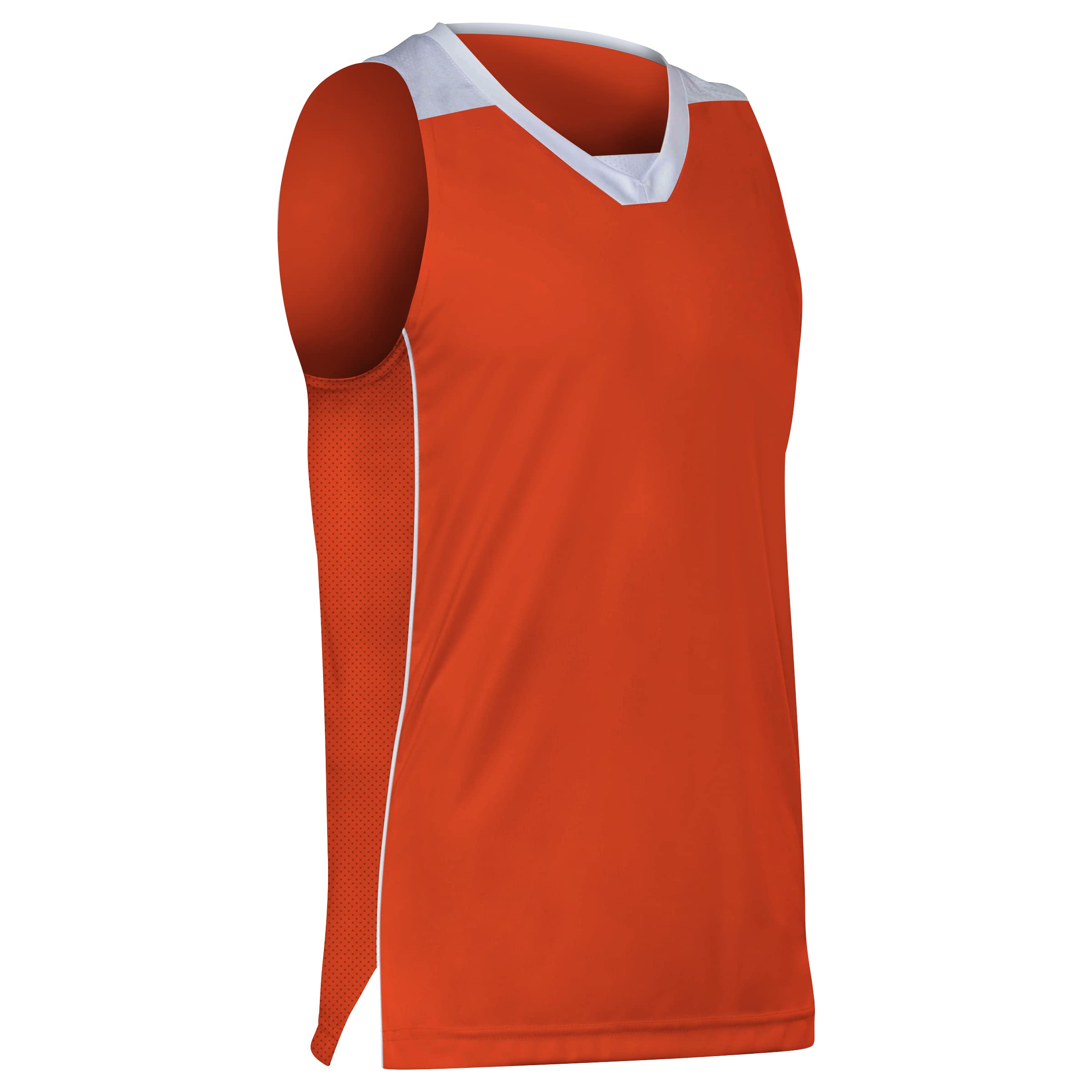 CHAMPRO Men's Prime Basketball Jersey, Orange, White, X-Large
