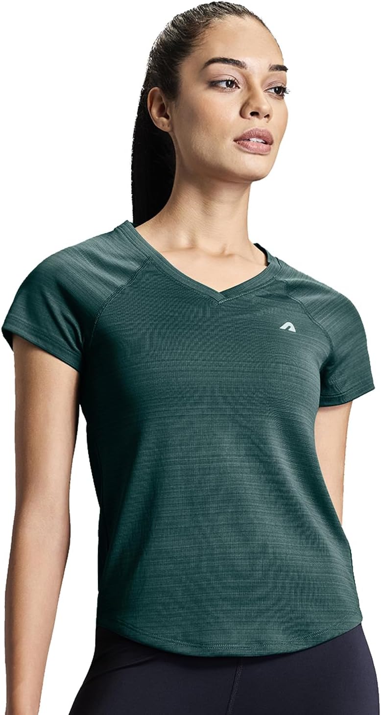 BoldfitGym T Shirt for Women V Neck Regular Tshirt for Women Quick Dry Active Wear T Shirts for Woman Dry Fit Polyester t Shirts for Women for Gym & Sports Wear Anti Odor Women T Shirt