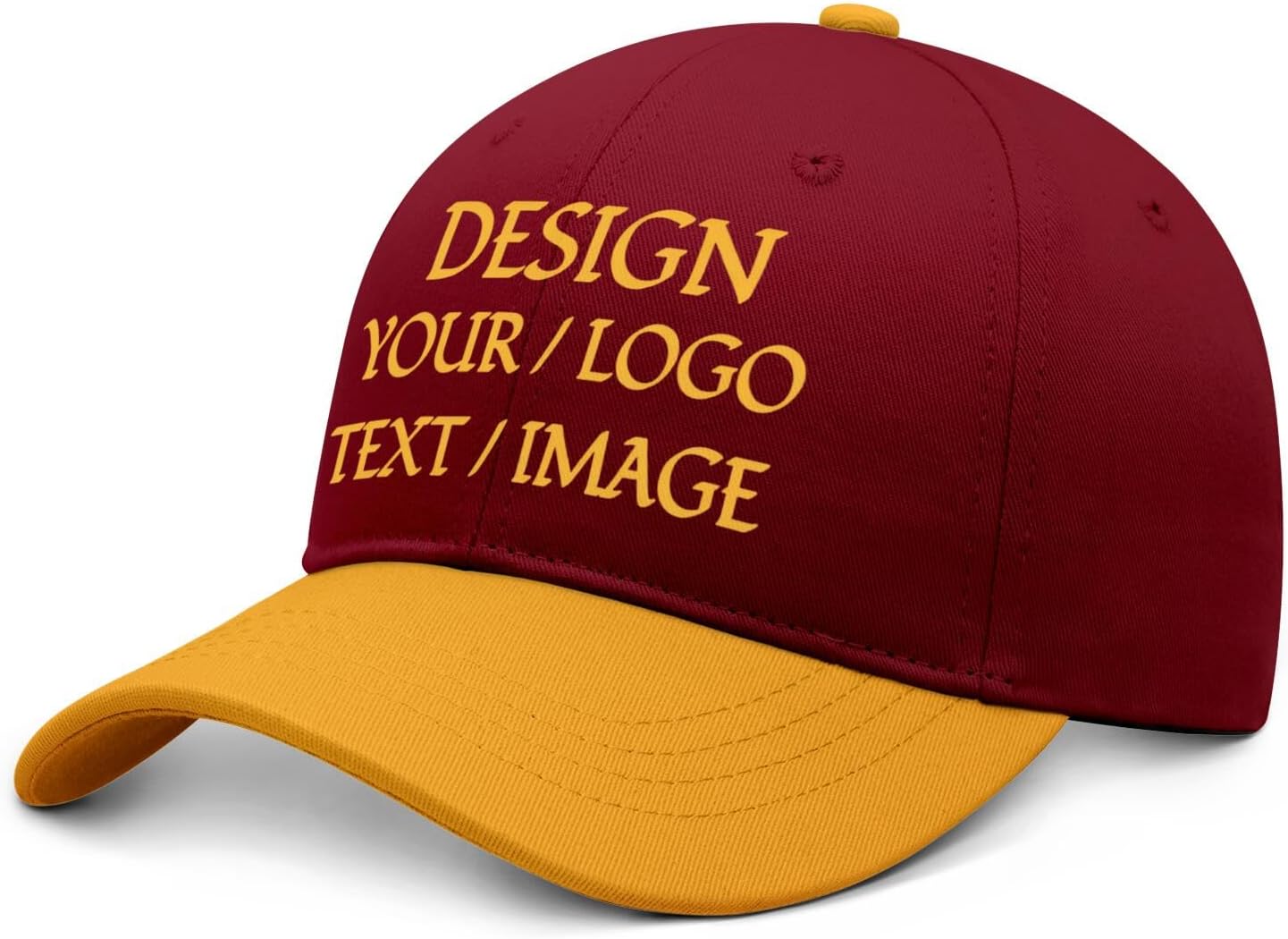 Custom Baseball Cap Adjustable Original Classic Golf Hat Print Text Logo