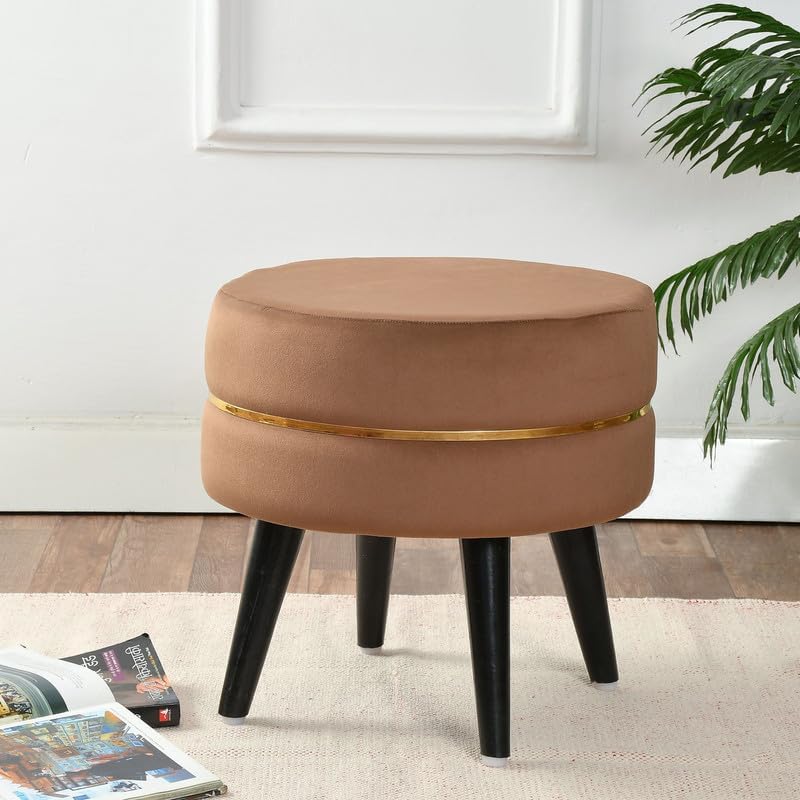 Homeaccex Velvet Ottoman Pouffe Stool For Living Room Sitting Puffies