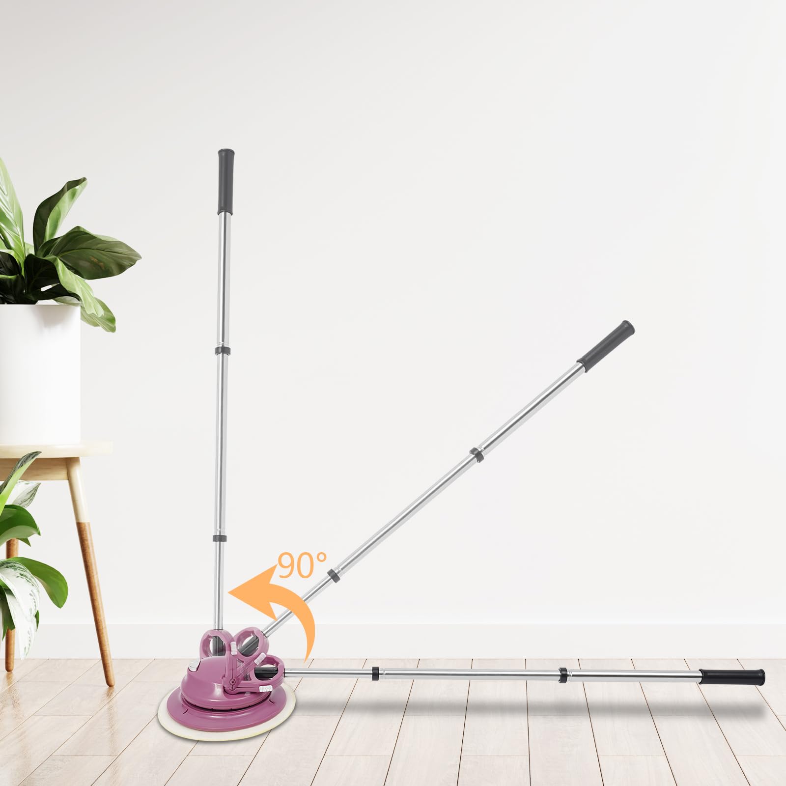 Bezprzewodowy elektryczny mop podłogowy, 3 tryby czyszczenia (woskowanie, wycieranie na sucho i na mokro), uniwersalny środek do czyszczenia podłóg, mop spin, mop, maszyna do polerowania z diodami LED