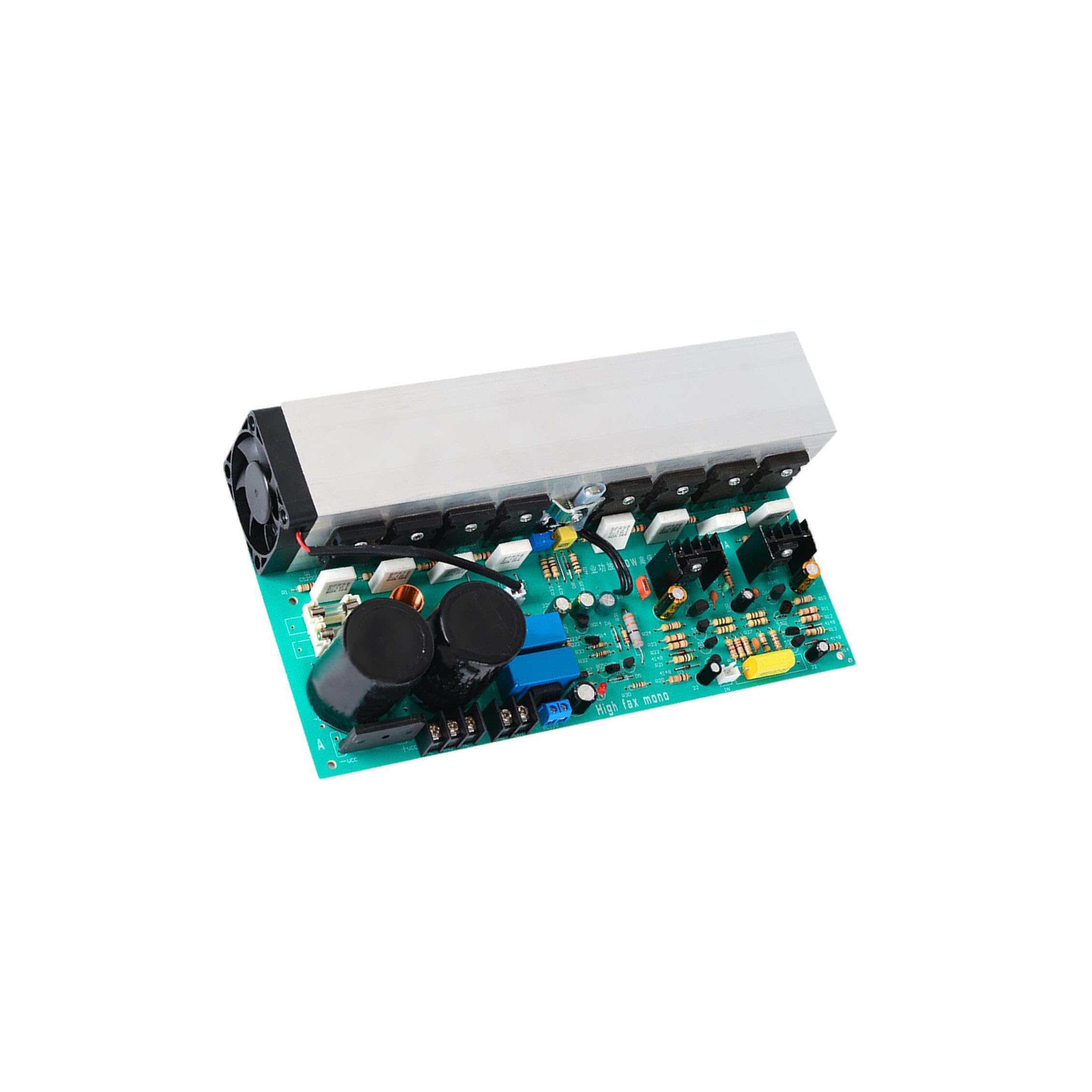 Placa amplificadora de potencia de 800 W con capacidad audio mono y corriente ajustable para un rendimiento flexible. Módulo amplificador canal mono, Condensador izquierdo