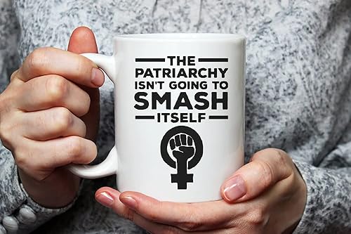 Miniatura 3 de Fonhark - The Patriarcchy Isn't Going to Smash Itself, Feminista, Feminismo, Girl Power, Mujeres, Sassy, Taza de café matutina, 11 oz, color blanco