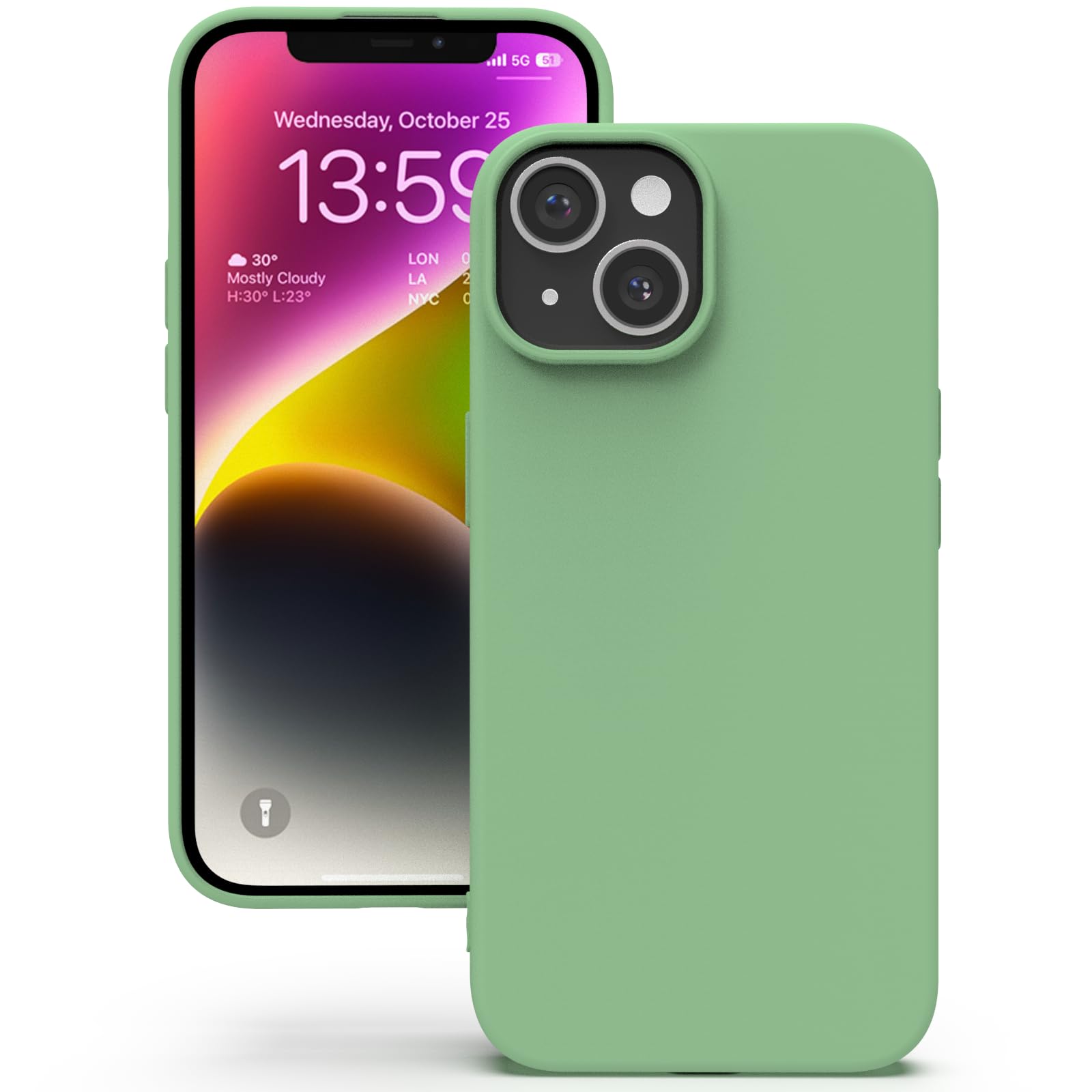 YATWIN Silicone Case for iPhone SE 2020/2022, iPhone 8/7, Soft-Touch, Shockproof, DustProof, Antiskid Apple Phone Cover for iPhone SE 2nd 3rd Generation - Dark Green — view 312