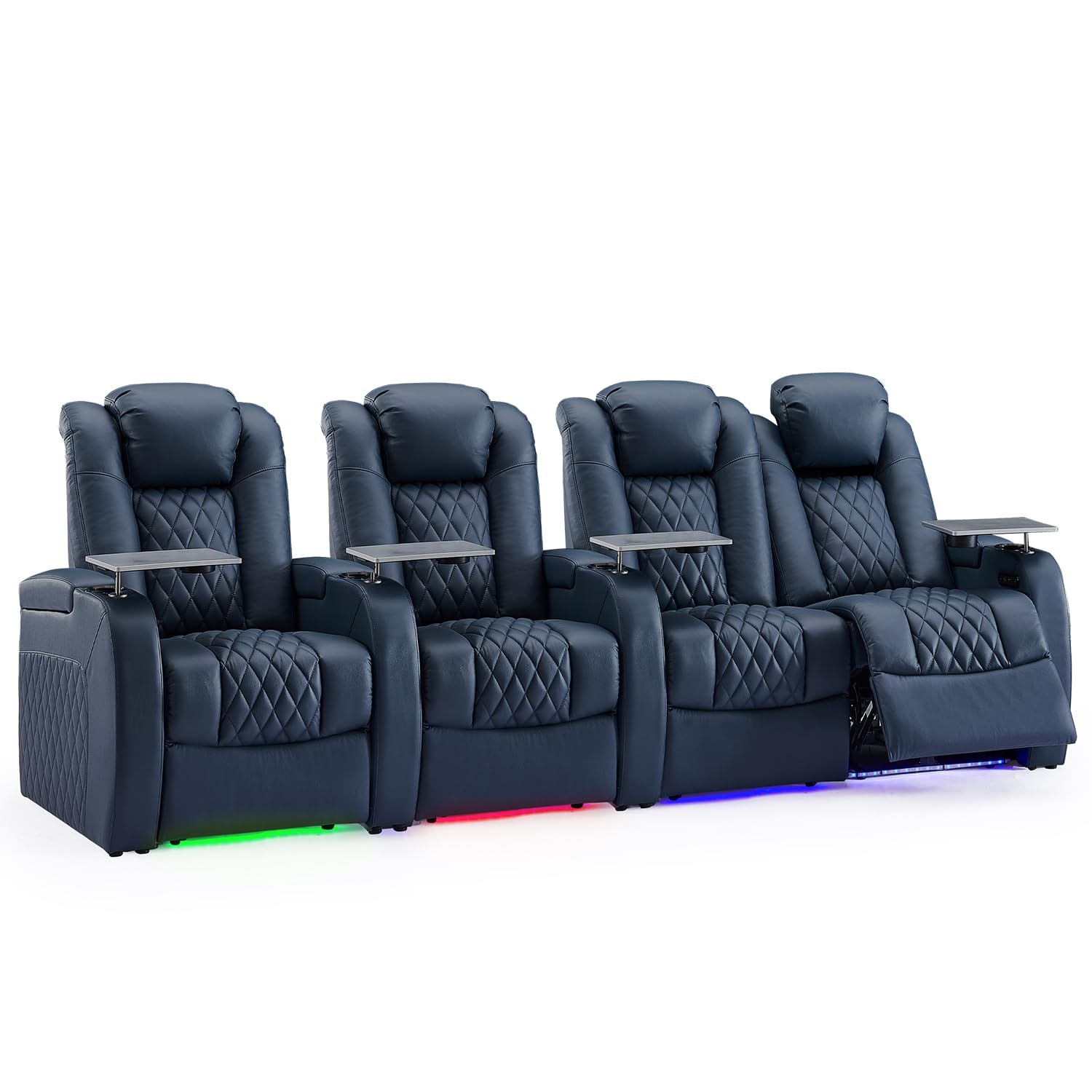 Weilianda Home Theater Seating, Top Grain Leather Movie Theater Chair