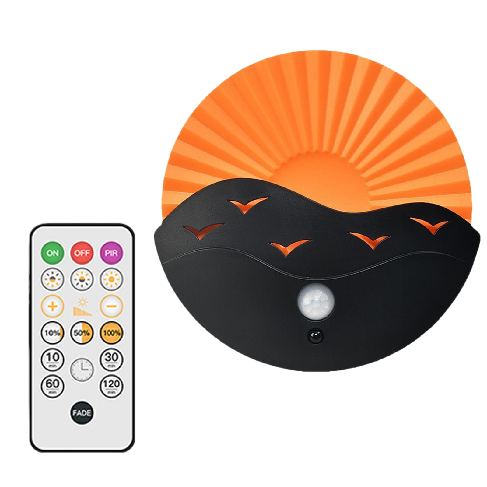 CAZSTYK Human Sensors Wall Light Sunrises Effect Atmospheres Light Rechargeable Cordless Wall Lights Night Lamp with Motion Sensors