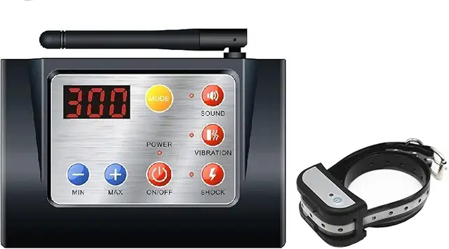 Collier Anti-Fugue Chien 2 en 1 : Clôture Électronique Sans Fil et Dressage Bip Choc Vibration