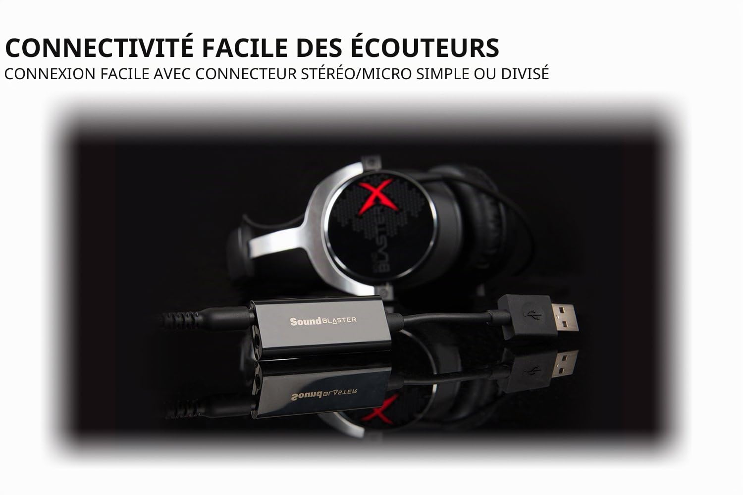 Creative Labs Sound Blaster Play! 3 Adaptateur de Son USB Externe pour Windows et Mac Plug and Play (Aucun Pilote requis) Mise à Niveau vers la Lecture 24 Bits 96 kHz