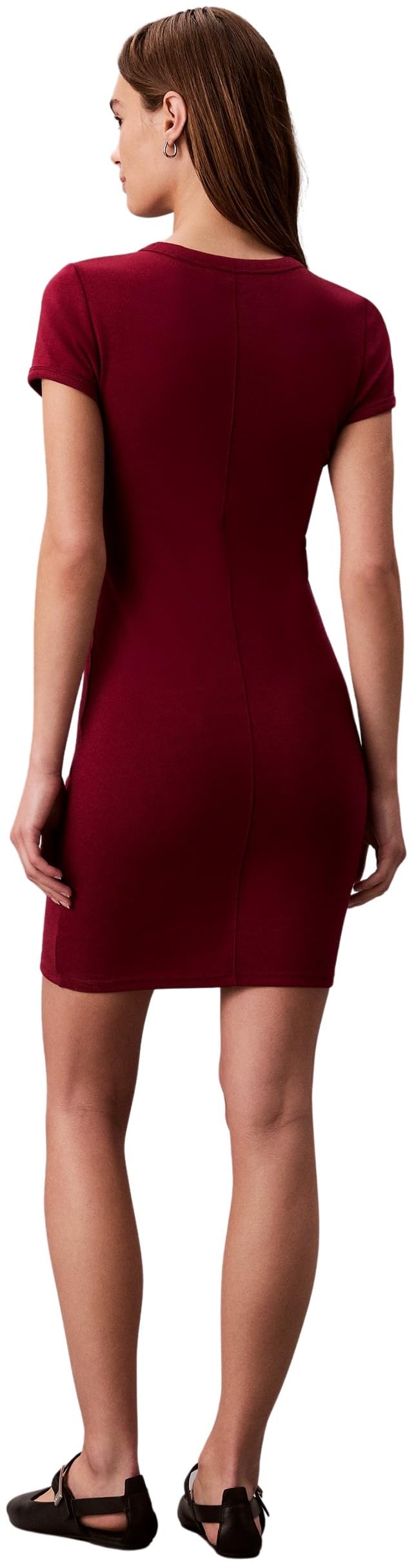 Calvin Klein Sukienka Bodycon Kobiety Ss Co Contour 1x1 Rib Mini Dress Lv047b266g