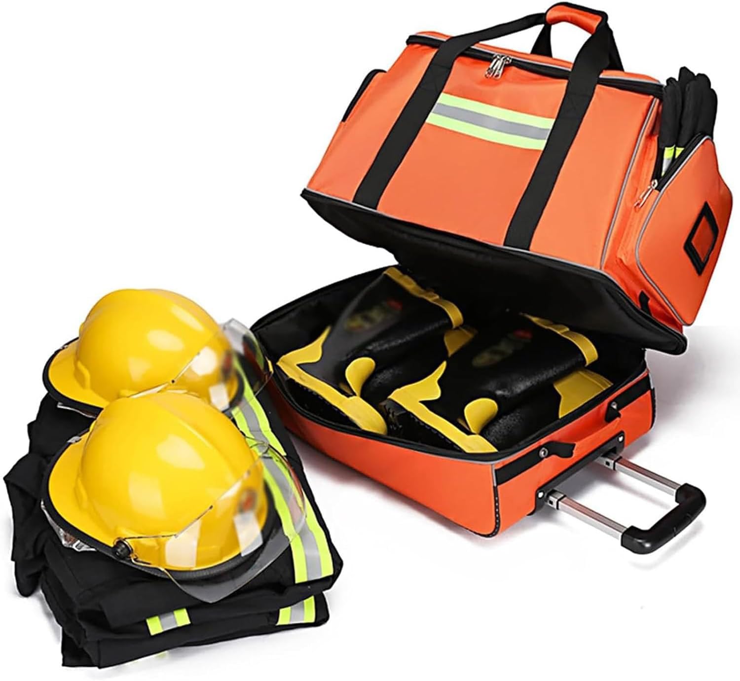 Emergency First Aid Bag, Portable High Capacity Backpack, Waterproof Trolley Rolling Medical,Orange(Orange)